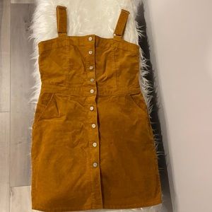 Corduroy Button Up Dress